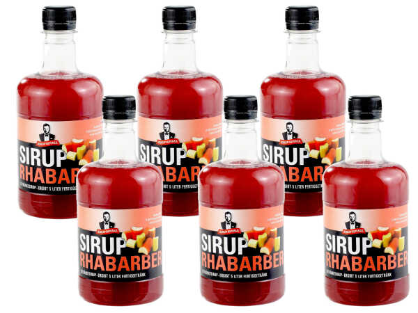 6x Sirup Royale Rhabarber Getränkesirup 0,5L EW Cocktails Drinks Desserts