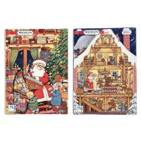 1x Riegelein Adventskalender 65 g – Vollmilchschokolade, 24 Türchen, 2 Designs sortiert