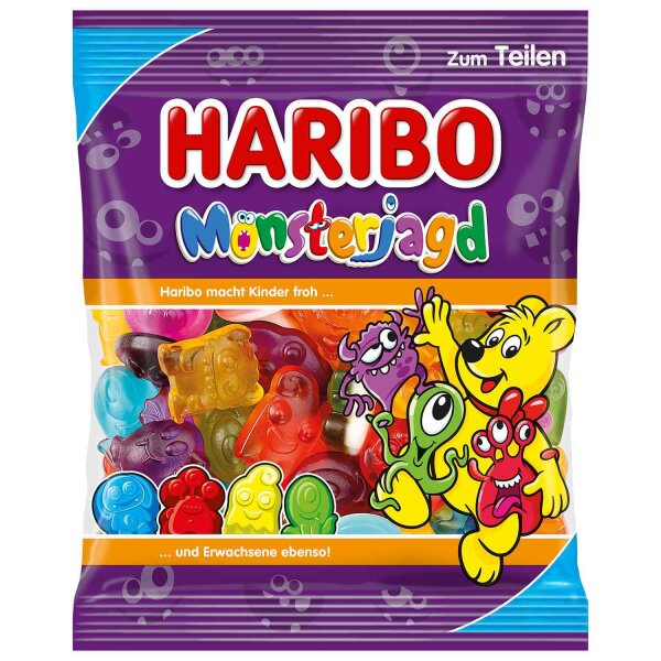 Haribo Monsterjagd 175 g Fruchtgummi & Schaumzucker Monster‑Mix Halloween