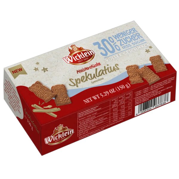 Wicklein Spekulatius mit 30% weniger Zucker 150g Weihnachten Gebäck