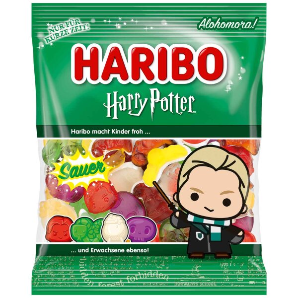 Haribo Harry Potter Draco Malfoy 160 g sauer Fruchtgummi‑Edition Slytherin Limited