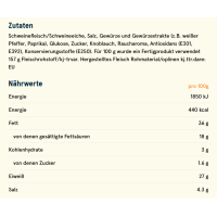 1 Karton Ridderheims Snack-Salamis Caramba 40 St. (50 g) 30 cm aus Schweden