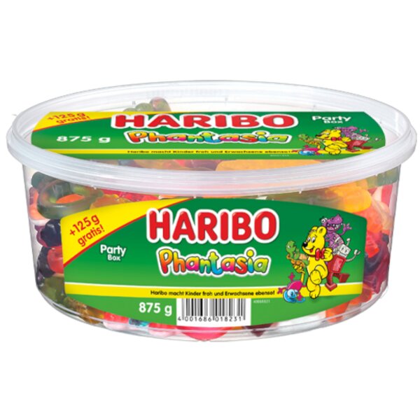 Haribo Phantasia Party Box – 875 g bunter Fruchtgummi‑ und Schaumzucker‑Mix
