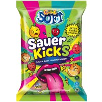 Cool Soft Sauer Kicks 400 g – 66 saure Kaubonbons in 6 fruchtigen Sorten