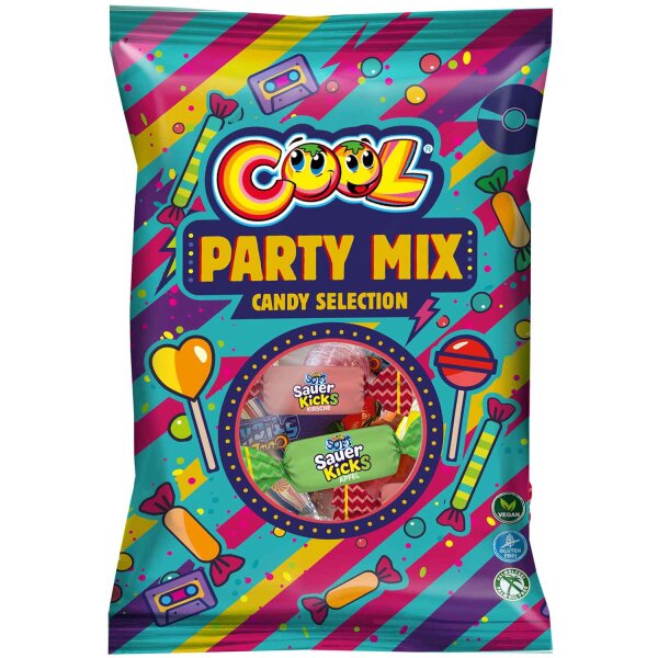 Cool Party Mix Candy Selection 350 g – Bunter Süßigkeiten-Mix mit Lutschern & Kaubonbons