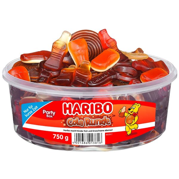 Haribo Cola Runde 750 g – großer Fruchtgummi‑Mix mit klassischem Cola‑Geschmack