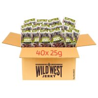 40x 25g Wild West Jalapeno Beef Jerky 1 kg Set...