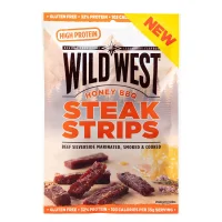 40x 25g Wild West Steak Strips Honey BBQ 1 kg Trockenfleisch