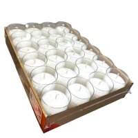 Teelichter im Becher 25 Stunden 24 Stück Weiße...