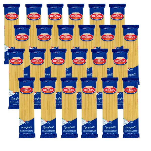 24x Pasta Reggia Spaghetti N°19 Hartweizengrieß Nudeln 500g