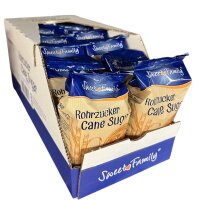 12x Sweet Family Rohrzucker 500 g Brauner Cane Sugar...