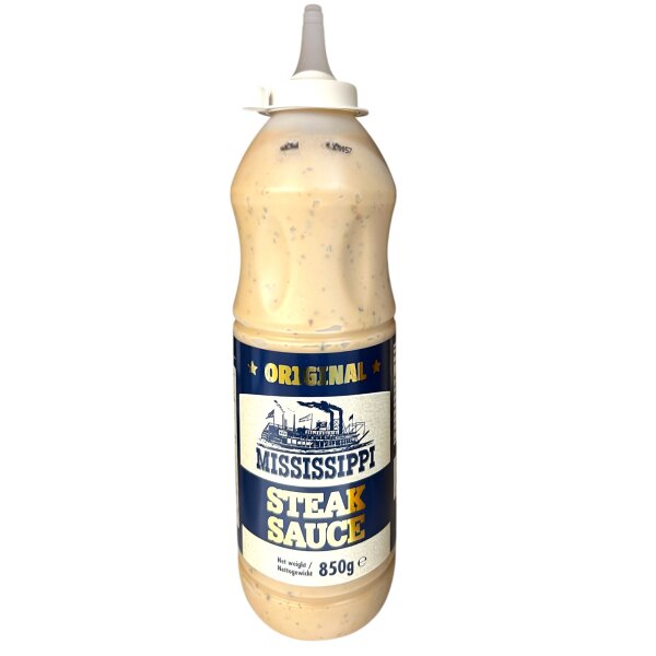 Mississippi Steak Sauce Pepper 850g – Würzige Pfeffersauce für Steak, Burger und BBQ