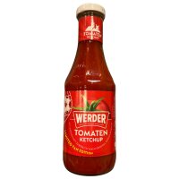 WERDER Ketchup Fan Edition Set 3 x 450 ml – Tomaten Ketchup, Gelber Ketchup & Barbecue Ketchup