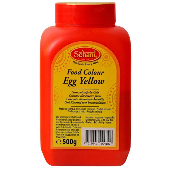 Schani Lebensmittelfarbe Gelb Pulver – Konzentrierte gelbe Lebensmittelfarbe Streudose 500g