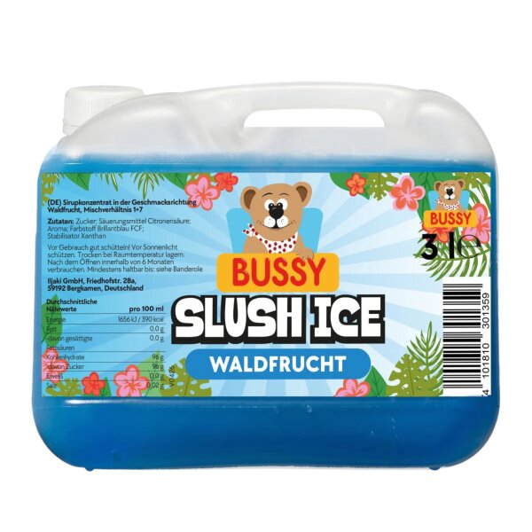 Bussy Slush Ice Sirup Waldfrucht 3 Liter Kanister – Getränke Konzentrat 1:7