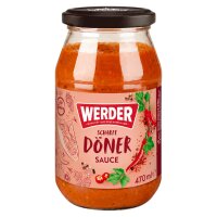 Werder Döner Sauce Scharf 470 ml Glas –...