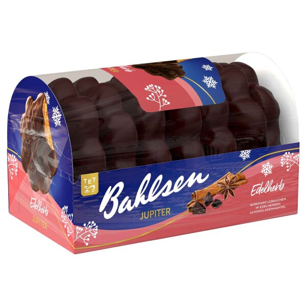 Bahlsen Jupiter Edelherb 200 g – Würzige Lebkuchen mit edelherber Schokolade