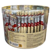 Storz Relief-Weihnachtsmann Weiß 80 × 12,5 g – Weiße Schokolade, massive Weihnachtsfiguren 1 kg