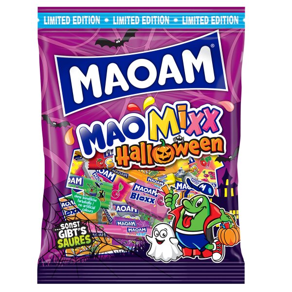 MAOAM MaoMixx Halloween 250 g – Kaubonbon-Mix mit fruchtigen & sauren Sorten