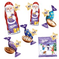 Milka Weihnachtsmischung 210 g – 10 verschiedene Figuren und Spezialitäten im Beutel