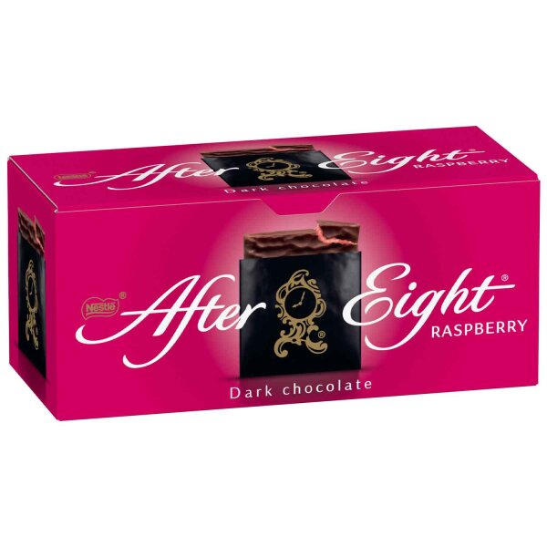 After Eight Raspberry 200 g – Dunkle Schokolade mit Himbeere Füllung
