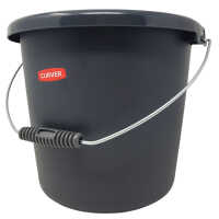 Curver Eimer 10 Liter anthrazit Henkel Griff Putzeimer...