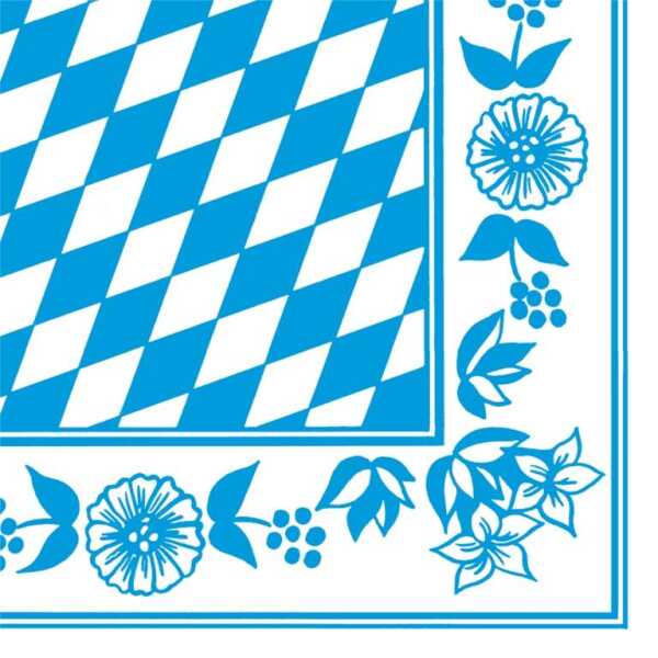 Duni Dunisoft Servietten 40×40 Bayerische Raute 60 Stück Oktoberfest