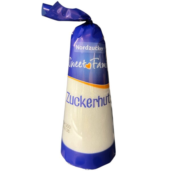 SweetFamily Zuckerhut 250 g – klassischer Zuckerkegel für Feuerzangenbowle & Flambier‑Rezepte