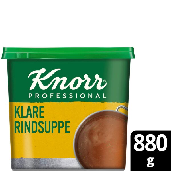 Knorr Professional Klare Rindsuppe mit Suppengrün 880 g – sofort löslich für 40 Liter