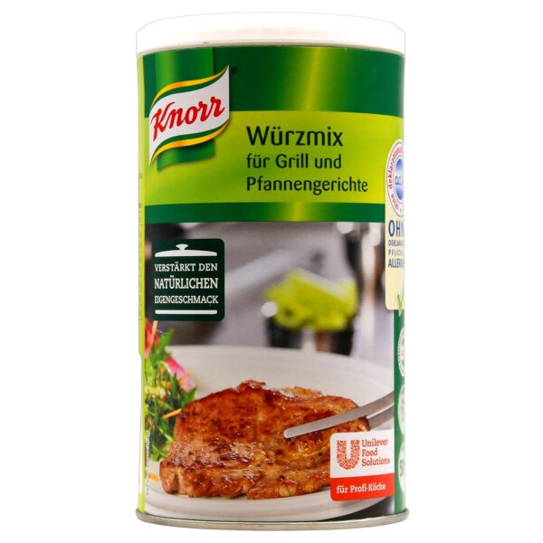 Knorr Aromat für Grill- und Pfannengerichte 500g Dose – Würzmischung für Fleisch, Grillgerichte und Pfannenspezialitäten