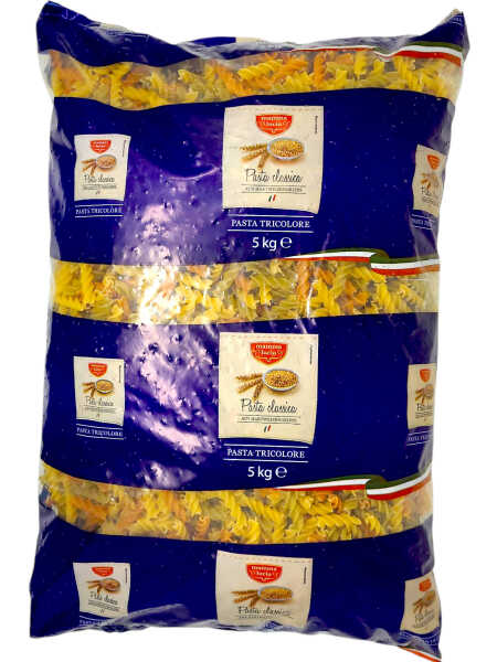 Mamma-Lucia Spiralen Pasta bunt 5kg Tomate Spinat Nudeln Vorrat