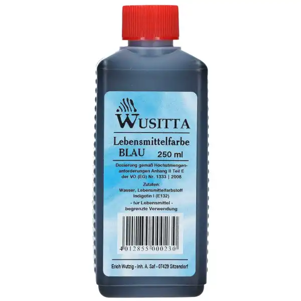 Wusitta Lebensmittelfarbe Blau 250 ml Lebensmittel Backen Färben