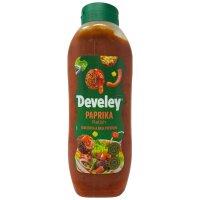 Develey Paprika Relish Snacksauce 875ml Kopfstandflasche
