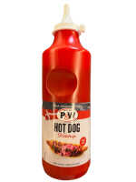 P&W Hot Dog Ketchup Dänisch 900g Squeeze Flasche Burger Sauce BBQ