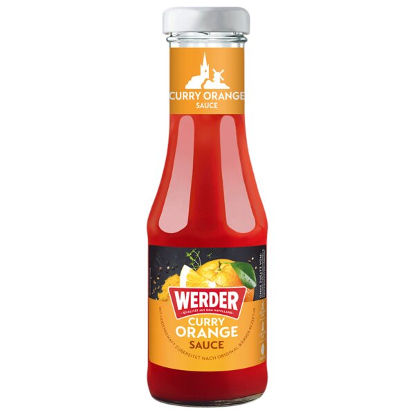 WERDER Curry Orange Sauce 250 ml – fruchtig-würzige Currysauce mit Orange