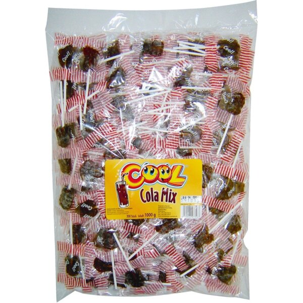 Cool Cola Mix Lolli 200er Vorratspack Lutscher im spritzigen Cola‑Mix 1kg