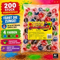 Cool Malermeister Lolli 200 Stück – fruchtige Zungenfärber Lutscher bunt gemischt 1 kg
