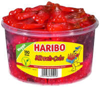 Haribo Kirsch Cola Fruchtgummi Dose 150 Stck 1,35 kg