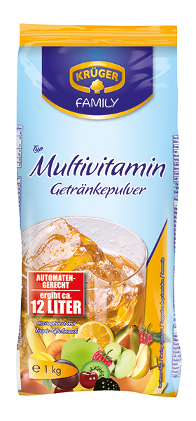 Krüger Family Getränkepulver Multivitamin 1kg Instant Limonade Pulver 12 Liter