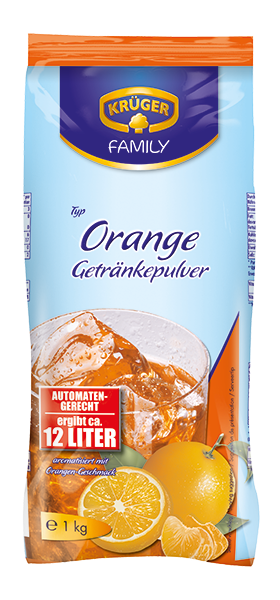 Krüger Family Getränkepulver Orange 1kg Instant Limonade Pulver 12 Liter