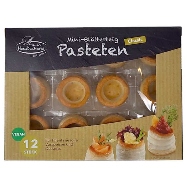 Hack’s Hausbäckerei Mini Blätterteig Pasteten 12 Stck. Classic Buffet Fingerfood