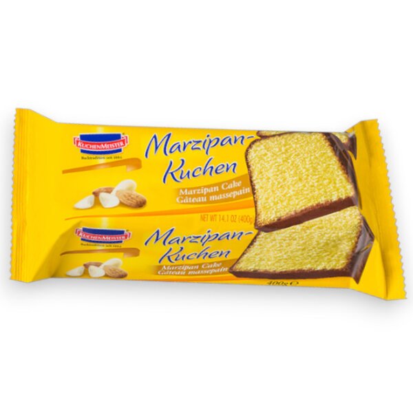 KuchenMeister Marzipankuchen 400g – Saftiger Rührkuchen mit feiner Marzipannote
