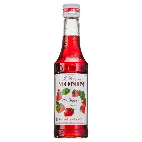 MONIN Sirup Erdbeere 0,25 L Glasflasche Barsirup Cocktails Desserts