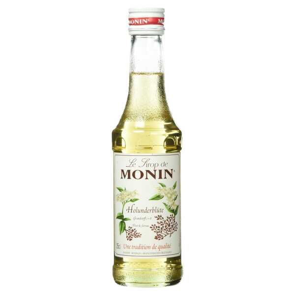 MONIN Sirup Holunderblüte 0,25 L Glasflasche Barsirup Cocktails Desserts