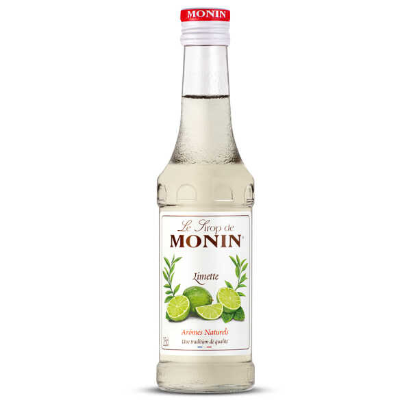 MONIN Sirup Limette 0,25 L Glasflasche Barsirup Cocktails Desserts