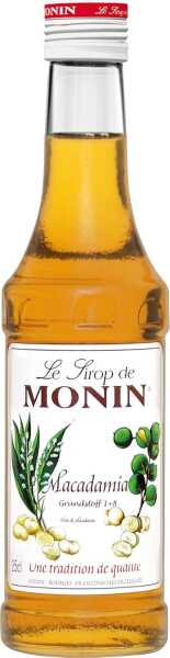 MONIN Sirup Macadamia 0,25 L Glasflasche Desserts Cocktails Barsirup